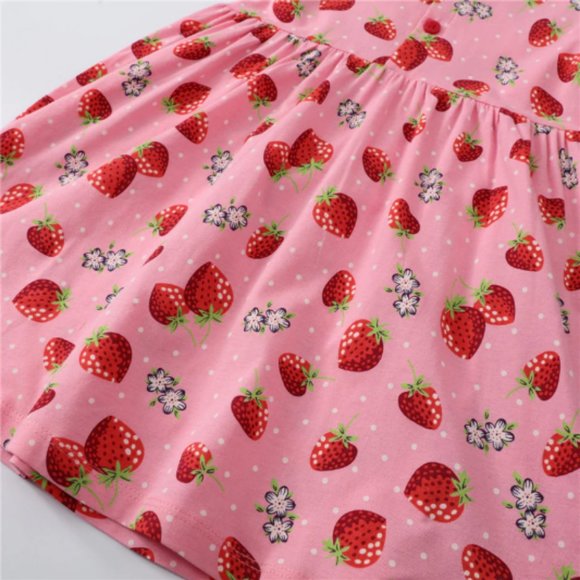 Strawberry Girls Short Sleeve Collar Dress - Picture 3 of 4